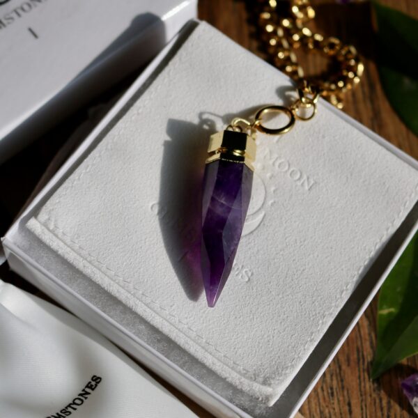 Gorgeous amethyst chain necklace