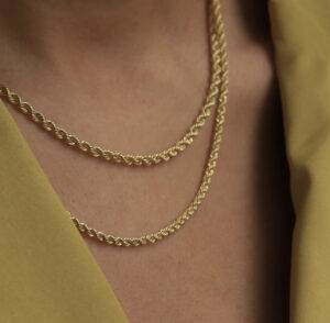 Gold twist necklaces
