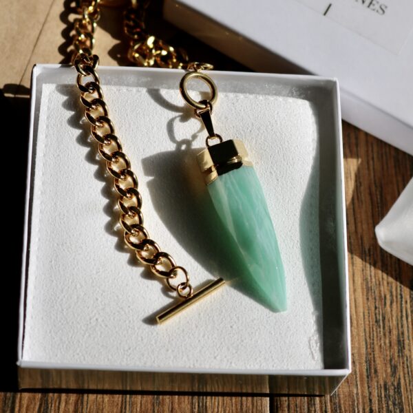 Lovely amazonite chain necklace