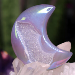 Druzy aura agate crystal moon 50 grams new moon gemstones crystal shop