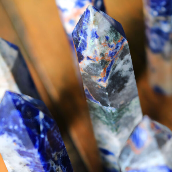 Natural sodalite crystal wand tower new moon gemstones crystal shop