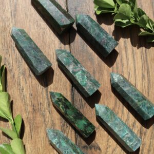 Natural emerald crystal wand tower 01 new moon gemstones crystal shop