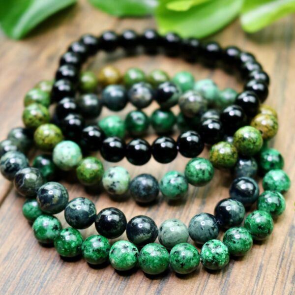Natural african turquoise bracelet set heart chakra