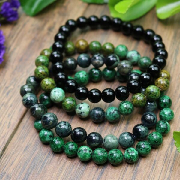 Natural african turquoise bracelet set heart chakra