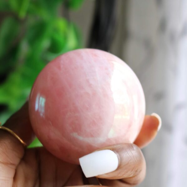 Aura rose quartz sphere top quality