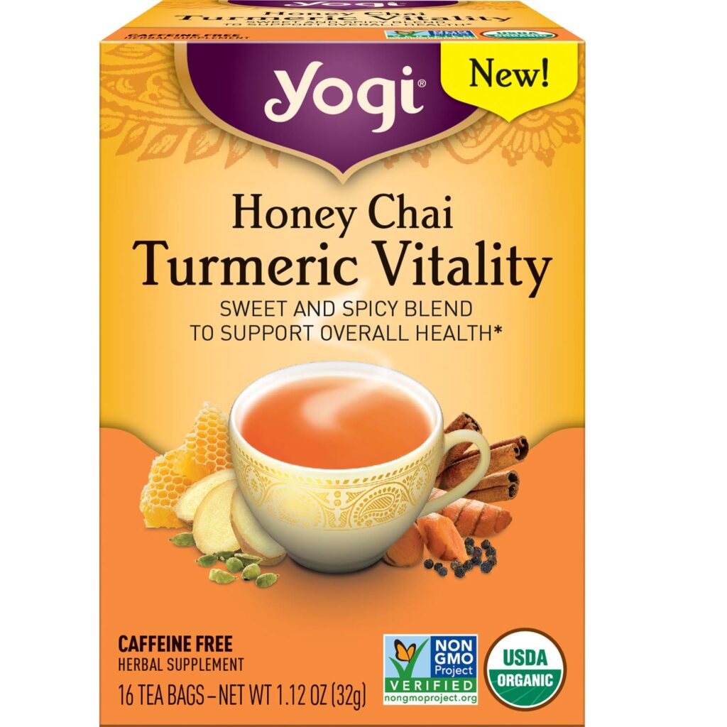 Yogi tea honey chai turmeric vitality tea