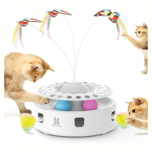 Cat essentials interactive toy butterfly ball feather