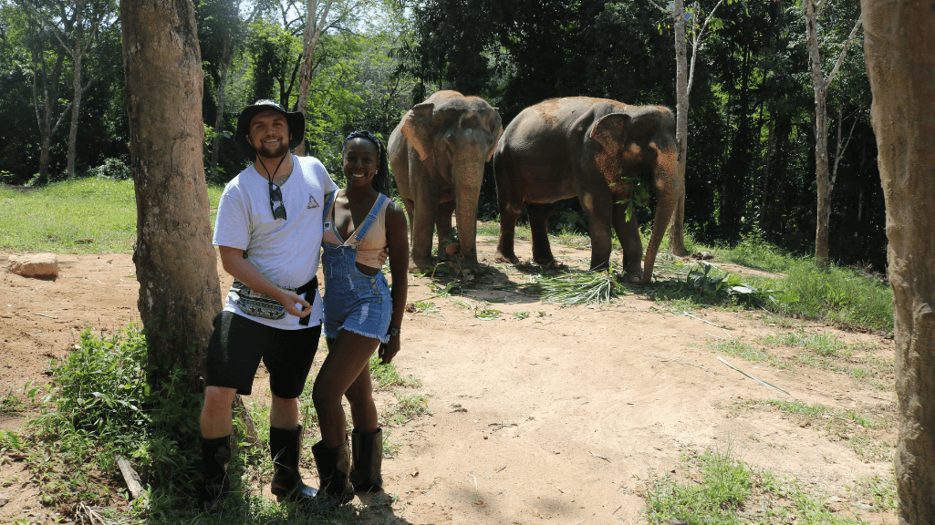 Phucket Elephant Sanctuary Couple